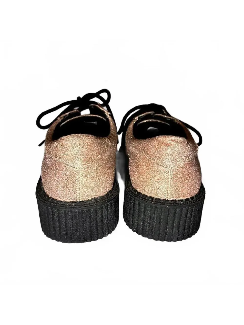 T.U.K. Anarchic Rose Glitter 3 D-Ring Creepers T2266 Men’s 6 Women’s 8